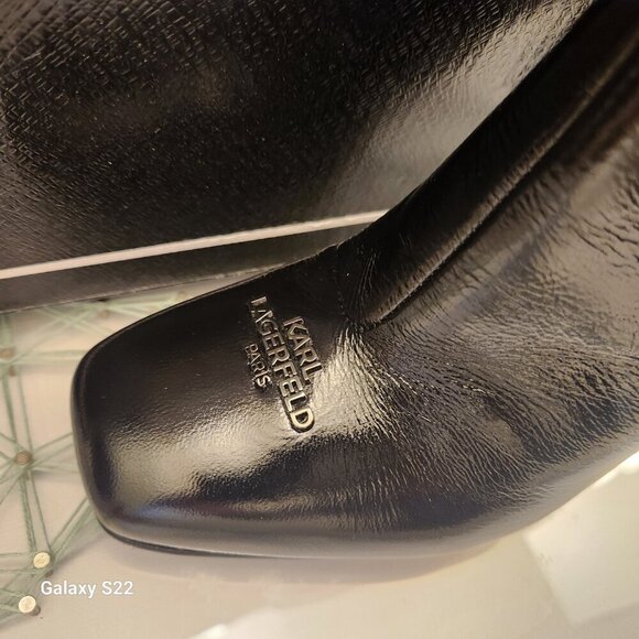 KARL LAGERFELD Women's Vica-Heeled Bootie Ankle Boots. NIB. Size 5.5 - Picture 5 of 14